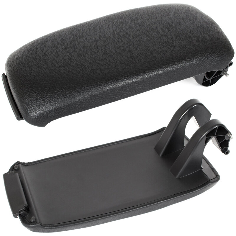 Audi A3 8P 03-12 Armrest flap with button and upholstery set BLACK EKOLEATHER