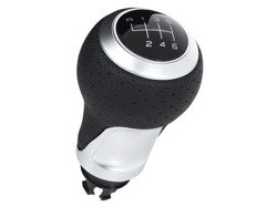 Audi A3 8P 03-12 Gear shift knob BLACK + SILVER 6 Gears