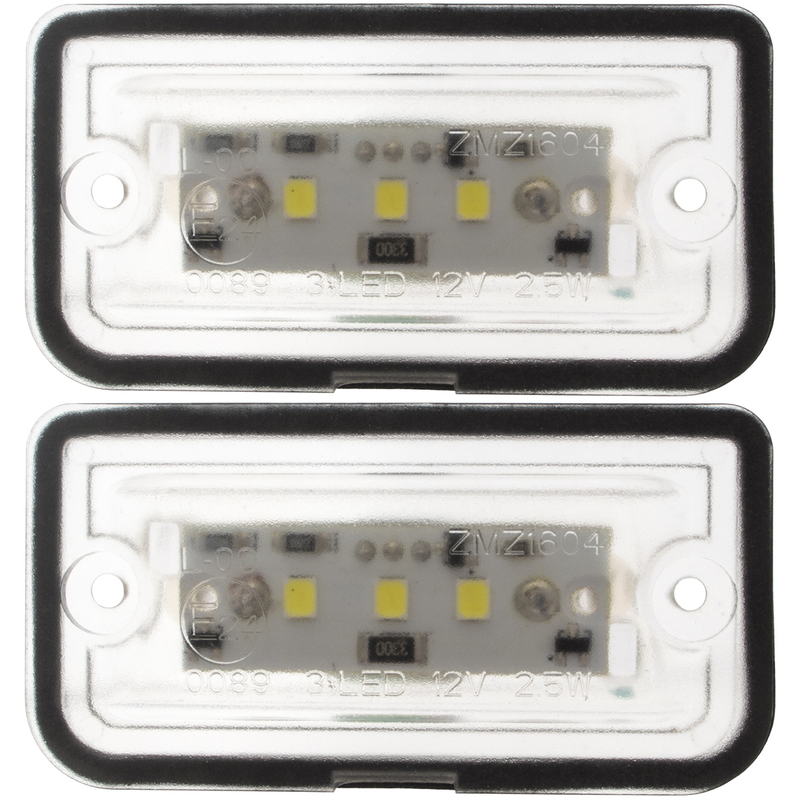 Mercedes W203 W209 4 door sedan / saloon Licence plate light / lamp LED 2 pcs set