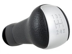 Nissan X-Trail 07-14 Gear shift knob 5 speed black + SILVER