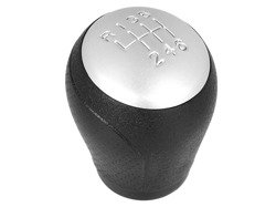 Nissan X-Trail 07-14 Gear shift knob 6 Gears BLACK + SILVER