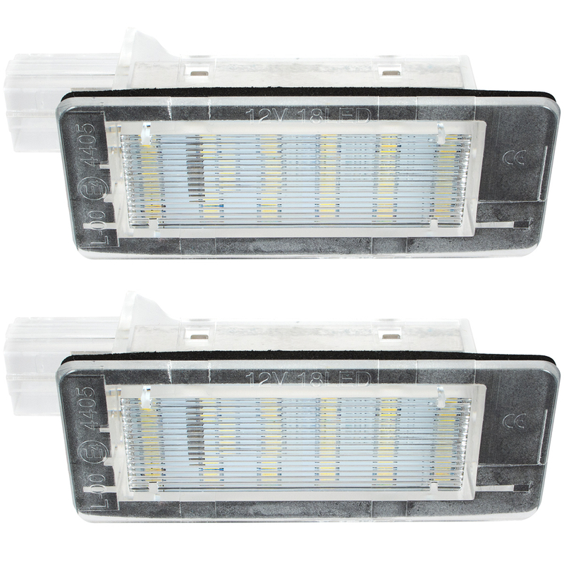 Renault Captur Espace IV Fluence Modus FL Scenic II III Licence plate light / lamp LED 2 pcs set