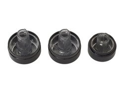 Skoda Octavia II 04-13 Airflow adjustment knob Black 3 pcs set