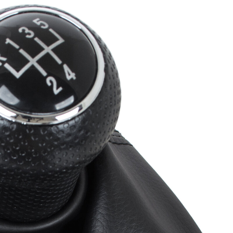 VW Bora 98-05 Gear shift knob BLACK + Lever Gaiter Hole 12mm