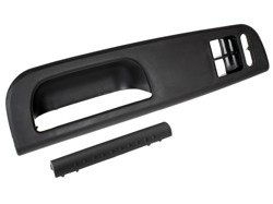 VW Passat B5 96-05 Door handle / grip BLACK front Left (Two windows) + Plug / cover