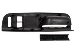 VW Passat B5 96-05 Door handle / grip BLACK front Left (Two windows) + Plug / cover