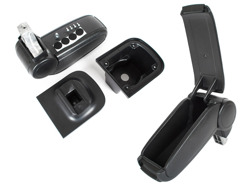 Vauxhall / Opel Astra IV J 09-19 armrest set BLACK EKOLEATHER + mounting kit