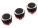 Peugeot 207 06-09 Airflow adjustment knob Black 3 pcs set