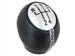 Renault Master II III Gear shift knob 5 speed black leather + SILVER