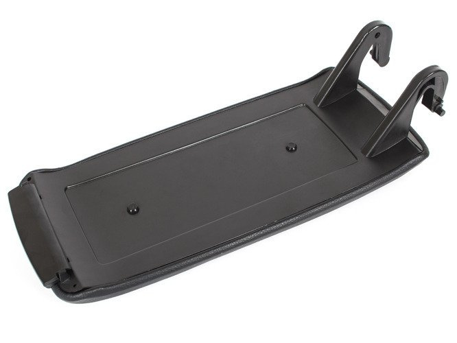 Audi A4 B6 00-04 Armrest flap with button and upholstery set BLACK EKOLEATHER thin HINGES