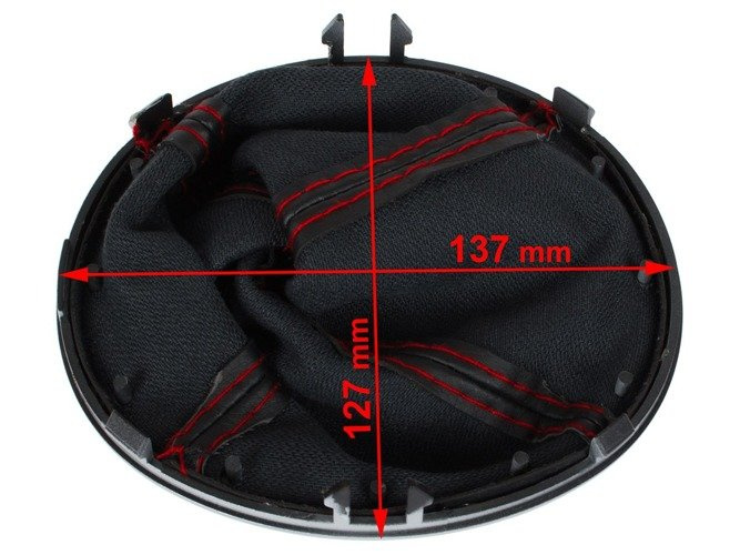 Fiat Sedici 04-14 Gear Shift Lever Cover / Gear stick gaiter black + frame grey