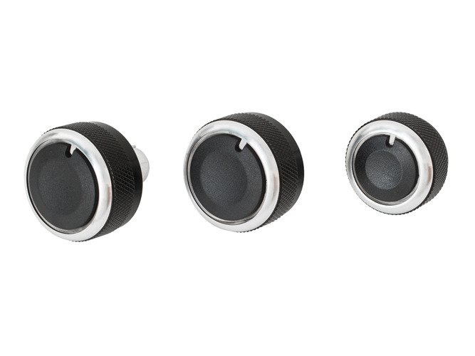VW Passat B6 05-10 Airflow adjustment knob Black 3 pcs set