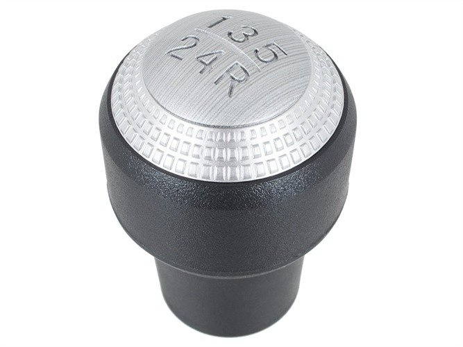 Hyundai ix35 09-15 Gear shift knob black + grey + SILVER 5 speed