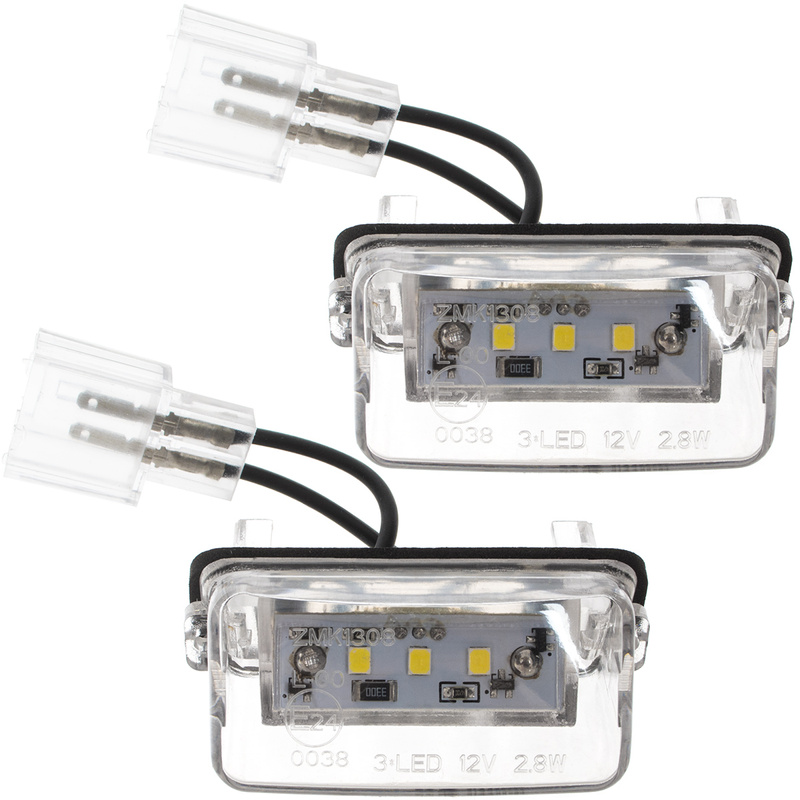 Citroen Berlingo C3 C4 C5 DS4 Jumpy Saxo Spacetourer Xsara Licence plate light / lamp LED 2 pcs set