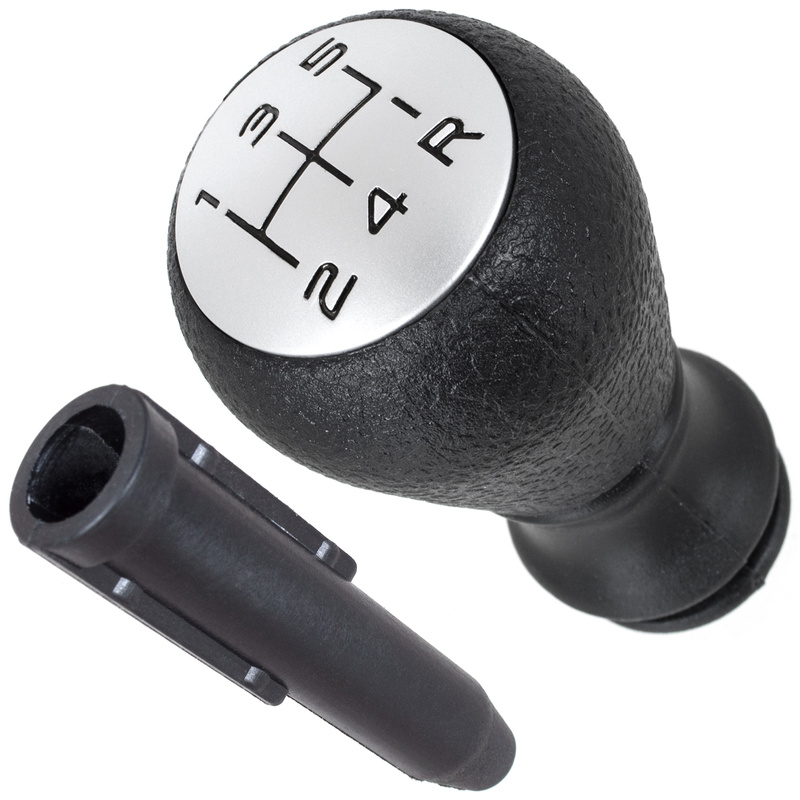 Peugeot 306 gałka zmiany biegów CZARNA + SILVER CZARNY SCHEMAT + adapter / przejściówka dźwigni drążka gałki zmiany biegów 2 szt. KPL