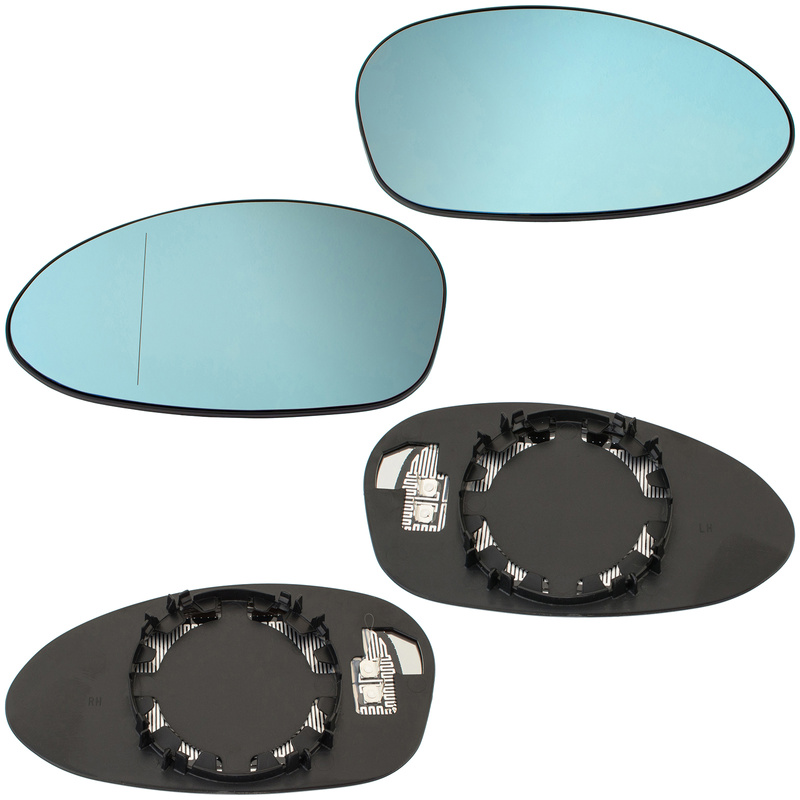 BMW 3 E90 / E91 / E92 / E93 04-08 wkład lusterka OGRZEWANY NIEBIESKI lewy + prawy 2 szt. KPL