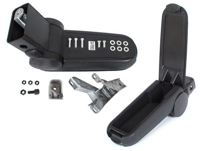 Skoda Octavia I armrest set BLACK FABRIC + mounting kit