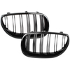 BMW 5 E60 / E61 03-10 atrapy między reflektory (nerki) lewa + prawa kpl. BLACK GLOSSY DOUBLE BAR