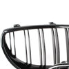 BMW 5 E60 / E61 03-10 atrapy między reflektory (nerki) lewa + prawa kpl. BLACK GLOSSY DOUBLE BAR