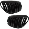 BMW 6 E63 / E64 04-10 atrapy między reflektory (nerki) lewa + prawa kpl. BLACK GLOSSY DOUBLE BAR